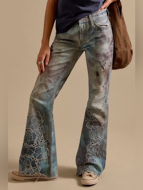 Free People Denim - Free People We The Free West Coast Illusions & Cutwork Jeans Size 30